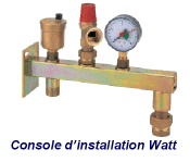 console d'installation