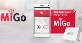 Régulateur connecté et modulant MiGo via smartphone pour chauffage et ECS