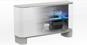 Ventilo-convecteur avec dispositif photocatalytique et lampe UV