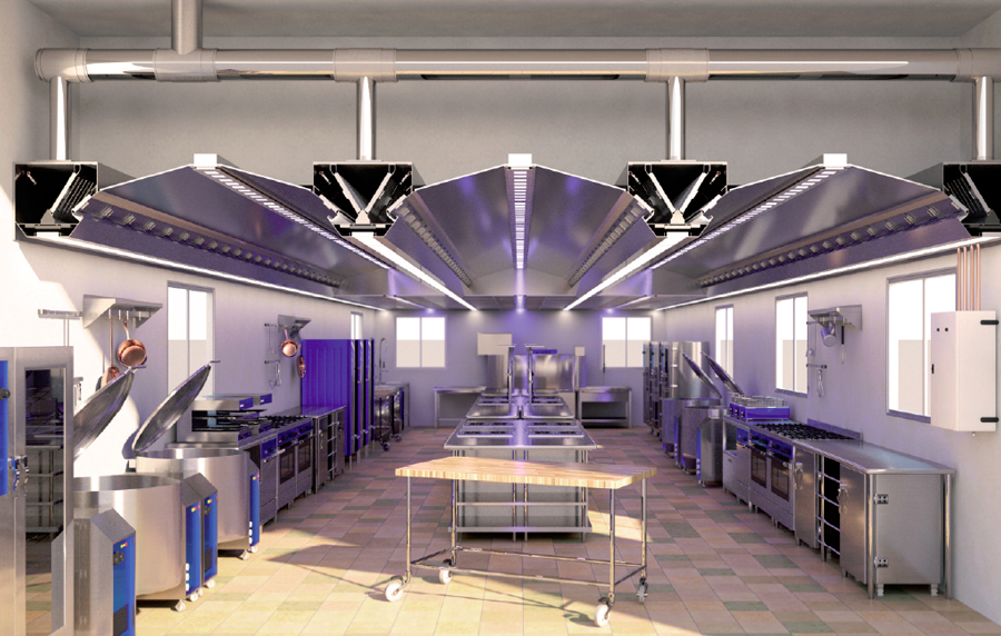 Ventilation dans les locaux de cuisine