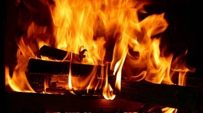 foyer feu de cheminée