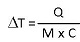 formule calcul des quantités de chaleur sensible