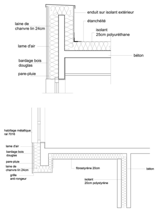Exemples de détails de ponts thermiques