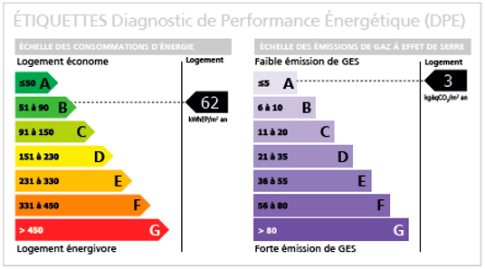 Etiquette diagnostic de performance énergétique