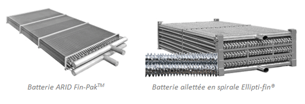 Batterie ARID Fin-PakTM et Batterie ailettée en spirale Ellipti-fin®