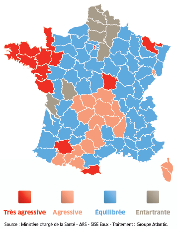 Carte de France type eaux