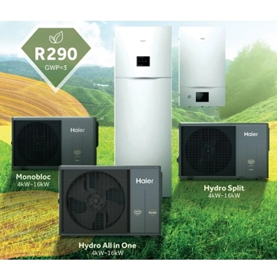 Haier R290 : PAC air-eau WiFi, jusqu’à 80°C et classe A+++
