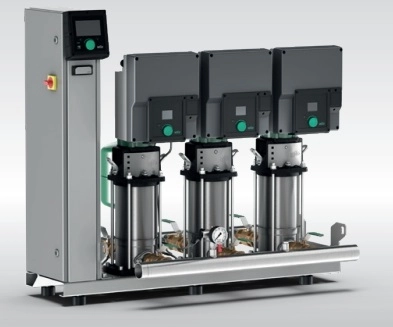 Groupe de surpression Wilo-SiBoost2.0 Smart Helix VE haute performance Système Wilo-SiBoost2.0 Smart Helix VE assurant une surpression fiable et économe en énergie