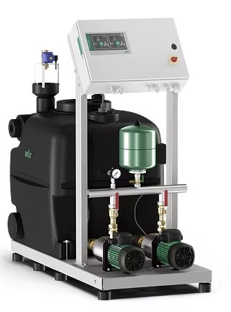 Wilo-RainSystem AF 400, conçu pour les bâtiments de moyenne à grande taille avec contrôle intelligent et fonctionnement en redondance.