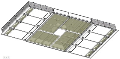 Plafond ventilo-diffusant